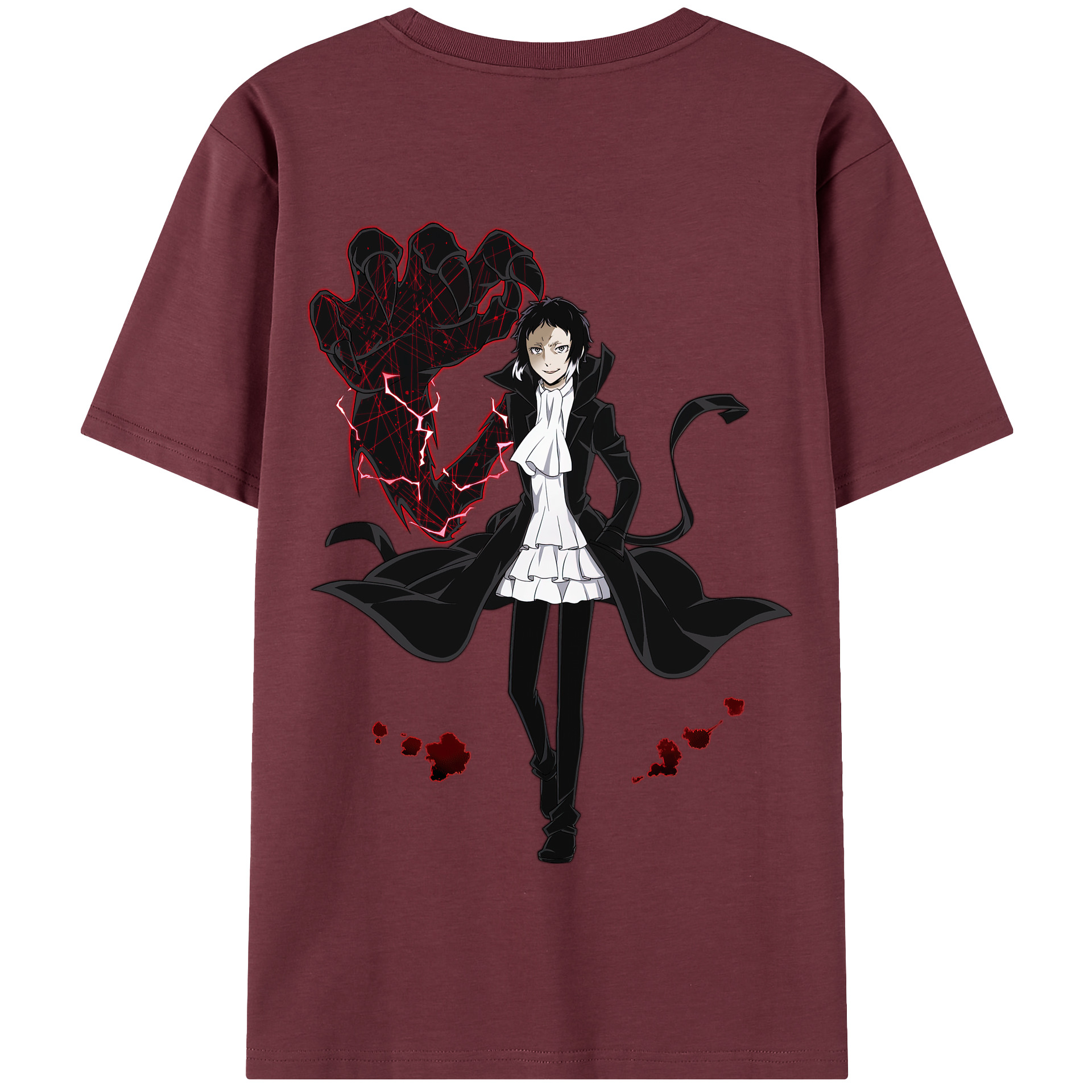 （画像用） 文豪ストレイドッグス Bungo Stray Dogs 綿100％半袖Tシャツ（背面プリント）